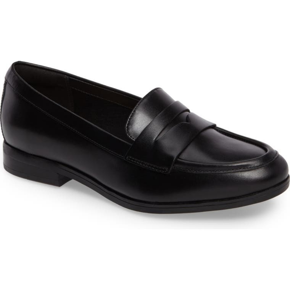 Clarks Black Tilmont Zoe Leather Loafer -